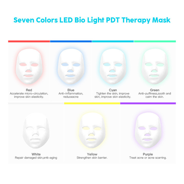 7colors LED facial mask